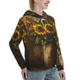 thumbnail image 6 of Kdxio Rustic Sunflower Bouquet Print Womens Oversized Hoodies Sweatshirts Hooded Pullover Tops Sweaters Casual-XX-Large, 6 of 7