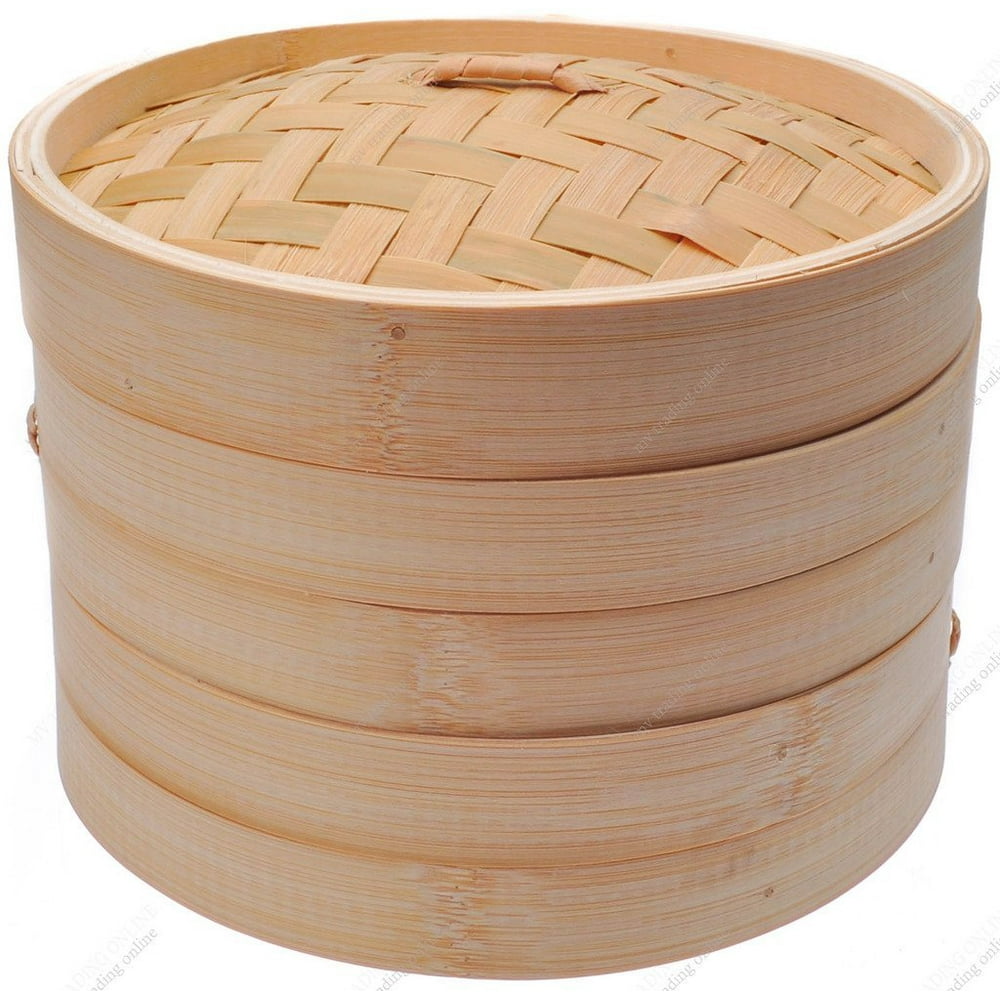 M.V. Trading 900267 HQ Bamboo Steamer Set, 4 Inches