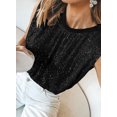 Hot Sequin Round Neck Women‘s Summer Women‘s Shoulder Pad Spice ‘s