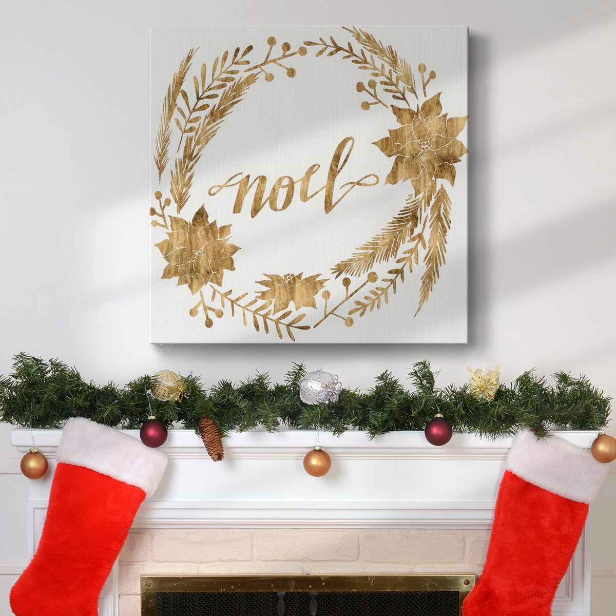 Golden Christmas IV- Gallery Wrapped Canvas