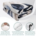 thumbnail image 4 of Twin XL Quilt Set 68''x98'', Navy Blue Palm Leaf Lightweight Bedspread Coverlet Set with 2 Pillow Shams, Vintage Botanical Tropical Leaves Breathable All Season Quilt Bedding for Dorm/Guest Room, 4 of 9