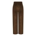 thumbnail image 6 of Abomasnow Women's Velvet Pants Casual Wide Leg Straight Pants Drawstring Elastic Waist Athletic Pants with Pockets S-2XL, 6 of 7