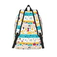 thumbnail image 2 of Picia Funny Farm Printed Canvas Daypack - Stylish and Durable Vintage Compact Backpack - Class, Work, Travel, or Laptop Bookbag,Organized Compartments-Small, 2 of 6