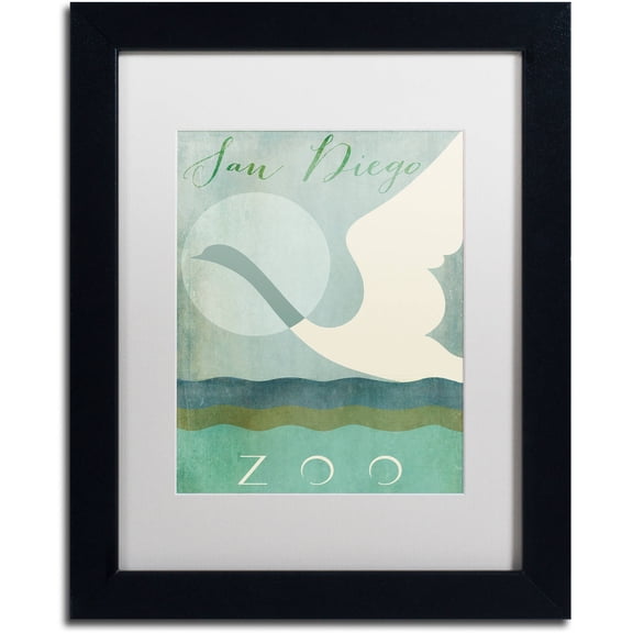 Trademark Fine Art "San Diego Zoo" Canvas Art by Color Bakery White Matte, Black Frame