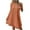 Orange, variant on BSDJILFG Cotton Dresses for Women Summer Halter Eyelet Dress Round Neck Button Breathable Soft Solid Dress White S-XXXL