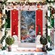 thumbnail image 5 of Hogar y cocina, Decoración del hogar, Decoración navideña, Cubierta de puerta navideña, Decoración para fiestas navideñas, Decoración de puerta con muñeco de nieve, Cortina de puerta de poliéster., 5 of 5