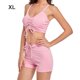thumbnail image 2 of Eigraketly Traje de baño de mujer con cordón atado inalámbrico acolchado conjunto de deportes de baño vacaciones de verano poliéster Nylon traje de Traje de baño Rosa XL Eigraketly OD021111-04, 2 of 6