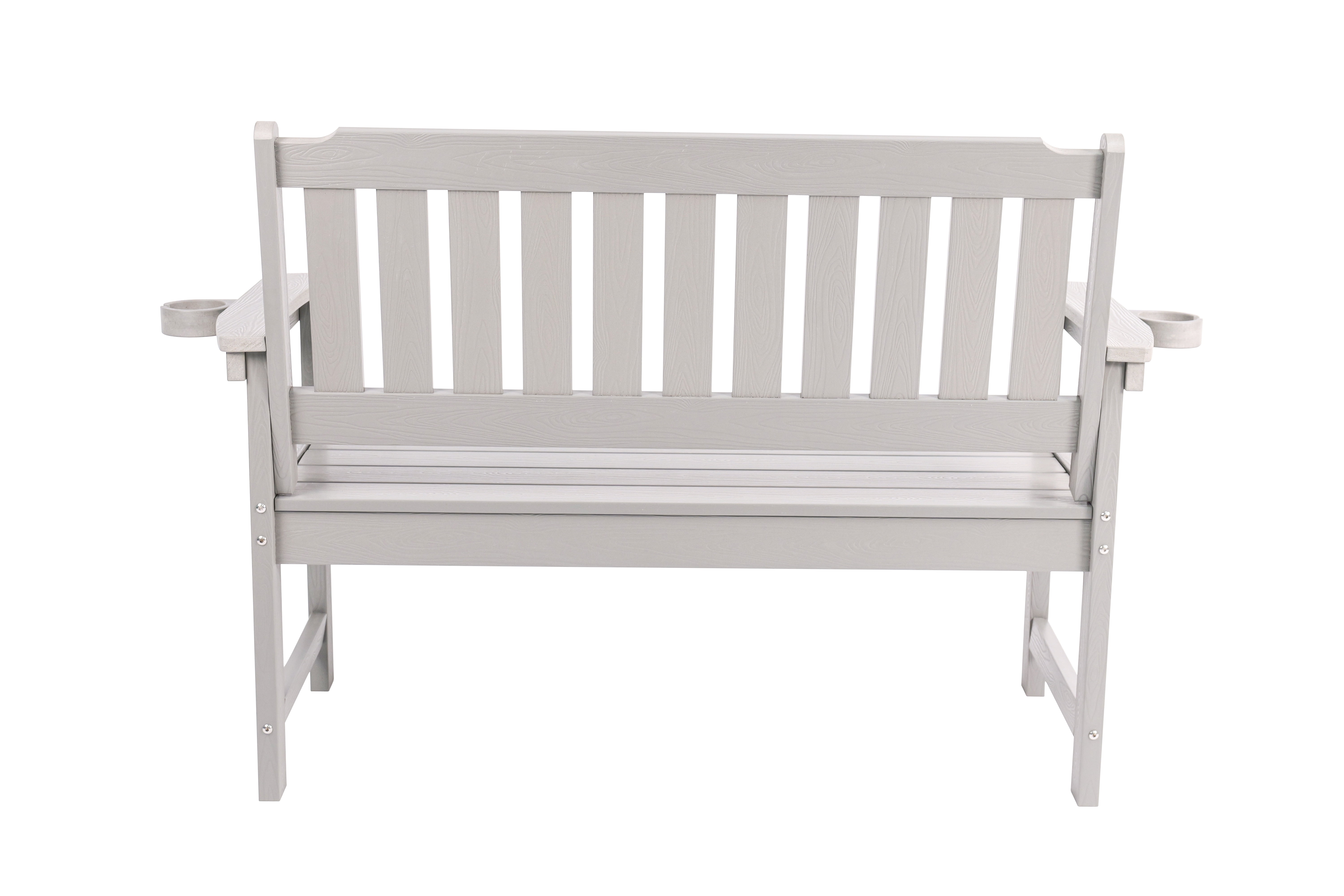 Weather Resistant Garden Bench, Public Rest Long Chair for Patio Porch Park Backyard Outdoor Leisure Area, Dark Brown