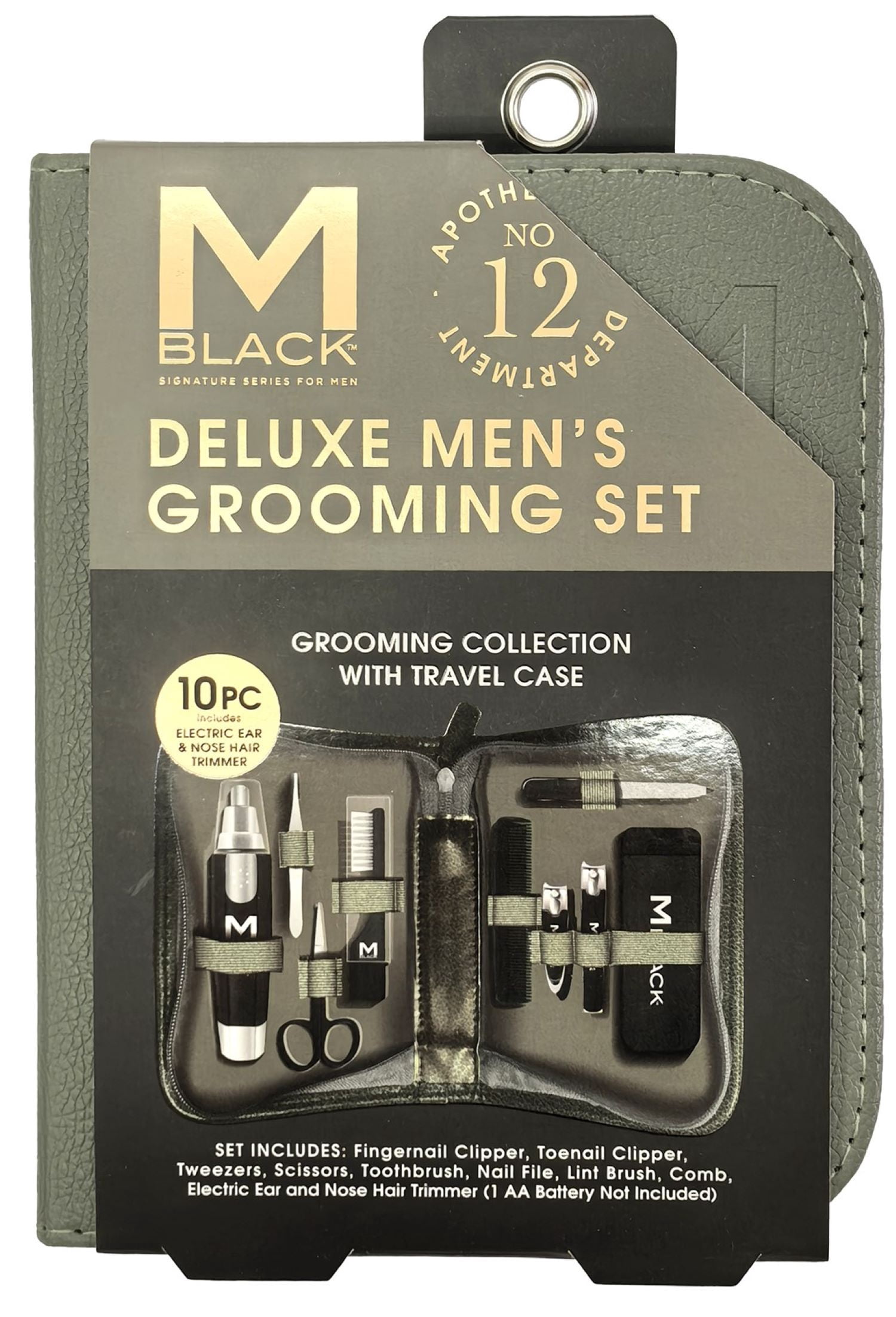 M Black Mens Deluxe Grooming Set Black - Walmart.com