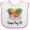 White/Pink, variant on Inktastic Tampa Bay Florida Flamingo Girls Baby Bib