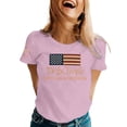 thumbnail image 4 of 250 Anniversary Usa Shirt Summer Tops for Women Graphic Tees Stylish Printed Short Sleeve Round Neck Comfortable Casual Daily Everyday Wear Pink, 4 of 5