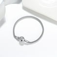thumbnail image 4 of Snake Chain Charm Bracelet Sterling Silver Cz Love Clasp Ginger Lyne Collection, 4 of 8