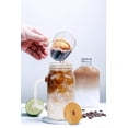 thumbnail image 3 of Mason Jar ANOTION 710 ml con tapa, pajita y mango de vidrio de bambú, 3 of 7