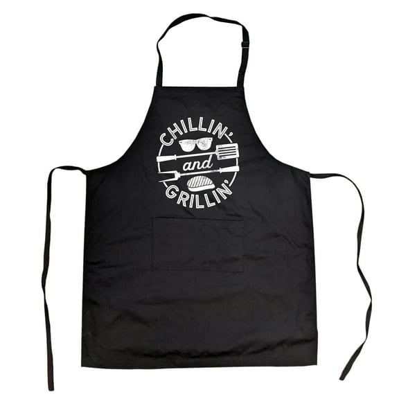 Cookout Apron Chillin and Grillin Cool Fathers Day Cooking Gift for Dad