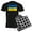 With Checker Pant, variant on CafePress - Flag Of Ukraine Pajamas - Men's Dark Loose Fit Cotton Pajama Set