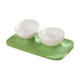 thumbnail image 3 of Cuenco de comida para perros y gatos, dispensador de comida extraíble estable, cuenco de alimentación antideslizante, cuenco para mascotas, plato para Verde 2 Cuencos, 3 of 8