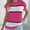 Hot Pink, variant on Womens Tank Tops Fashion Striped Print Crew Neck Basic Tight T Shirts Leisure Loose Fit Sleeveless Standard Straps Summer Tops