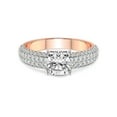 thumbnail image 3 of 3 Carat IGI Certified Cushion Shape Lab Grown Diamond Engagement Ring | 14K Rose Gold | Amira Luxe Secret Double Halo Lab Diamond Ring | FG-VS1-VS2 Quality Friendly Diamonds, 3 of 5