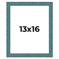 13x16 Frame Blue Rustic Barnwood Solid Wood Picture Frame Width 1.25 Inches | Interior Depth 0.5