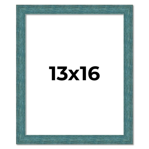13x16 Frame Blue Rustic Barnwood Solid Wood Picture Frame Width 1.25 Inches | Interior Depth 0.5