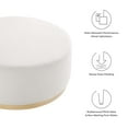 thumbnail image 5 of Modway Tilden Performance Velvet Upholstered Ottoman in Alabaster Natural, 5 of 7