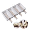thumbnail image 3 of Silicone Ice Mold 4-Cavity Reusable Popsicle Mold for DIY Ice Lolly Dessert Chocolate, 3 of 9