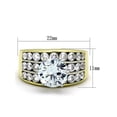 thumbnail image 2 of Stainless Steel 5.35 Ct Round Cut Cz Gold Ion Plated Engagement Ring Sizes 9, 2 of 5