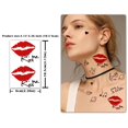 thumbnail image 2 of Small Temporary Tattoos for Woman or Girls, 60 Sheets Tiny Fake Tattoo Stickers, Colorful Black Beautiful Waterproof Removable Flower Moon Sun Heart Tattoos for Hand Arm Neck Finger, 2 of 3