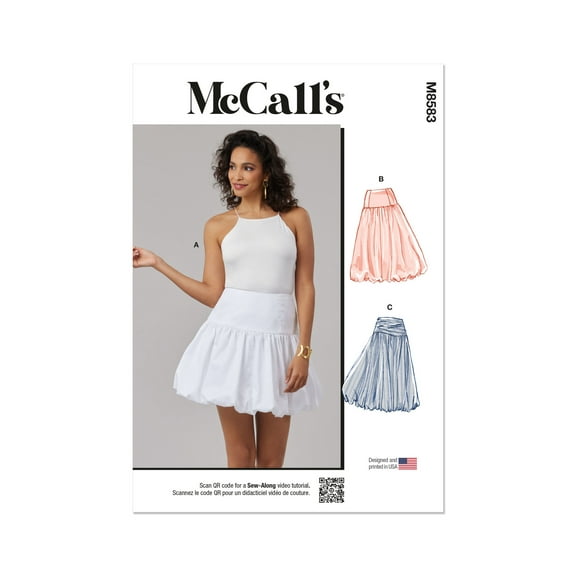 McCall's Sewing Pattern 8583 - Misses' Skirt in Two Lengths, Size: U5 (16-18-20-22-24)