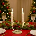 thumbnail image 5 of kladzum Christmas Candle Holder, U-Shape Candle Holders 5.3"x4" Iron Candlestick Holders, Exquisite Candlesticks with 2 Heads for Holiday Party Dinner Table Decoration, 5 of 9