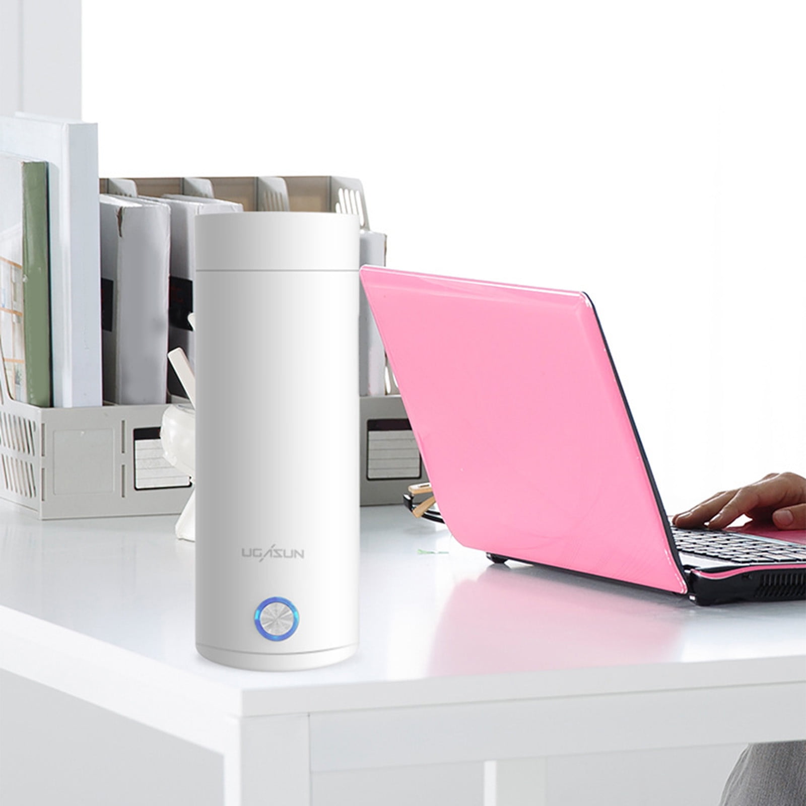 PATLOLAV Portable Mini Electric Kettle for Travel ,Small Electric Thermos Heating Cup or Bottle - Single Size Personal Tea Maker Quick Boiling Hot Water Boiler 400ml Electric Kettle