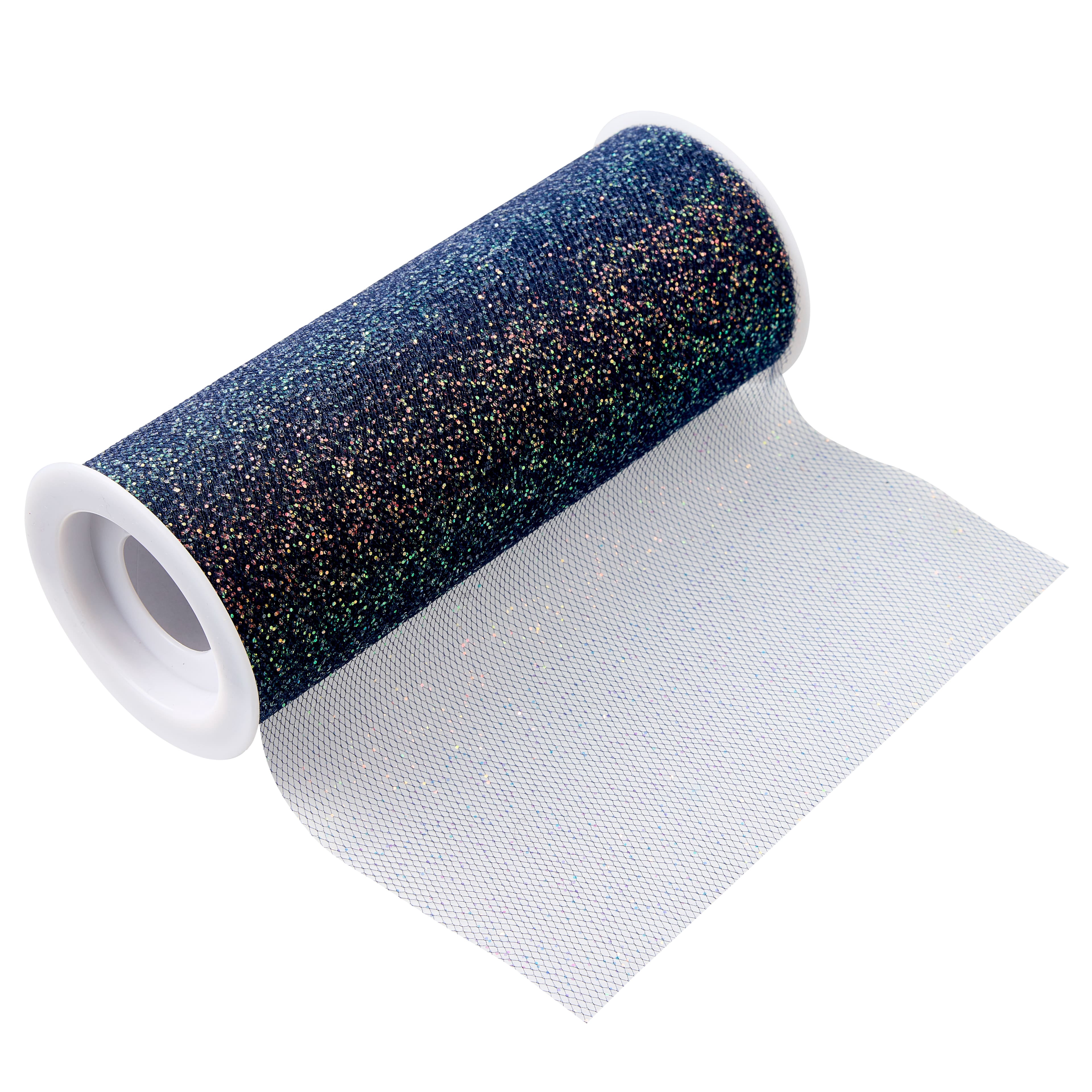 12 Pack: 6" x 8yd. Iridescent Chunky Glitter Tulle by Celebrate It