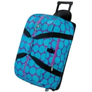 Wildkin Big Dot Aqua Rolling Duffel Bag