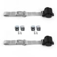 thumbnail image 1 of Chevy Chevelle 1964-1967 Standard 2 Point Gray & Grey Retractable Bucket Seat Belt Kit with Bracketry - 2 Belts, 1 of 1