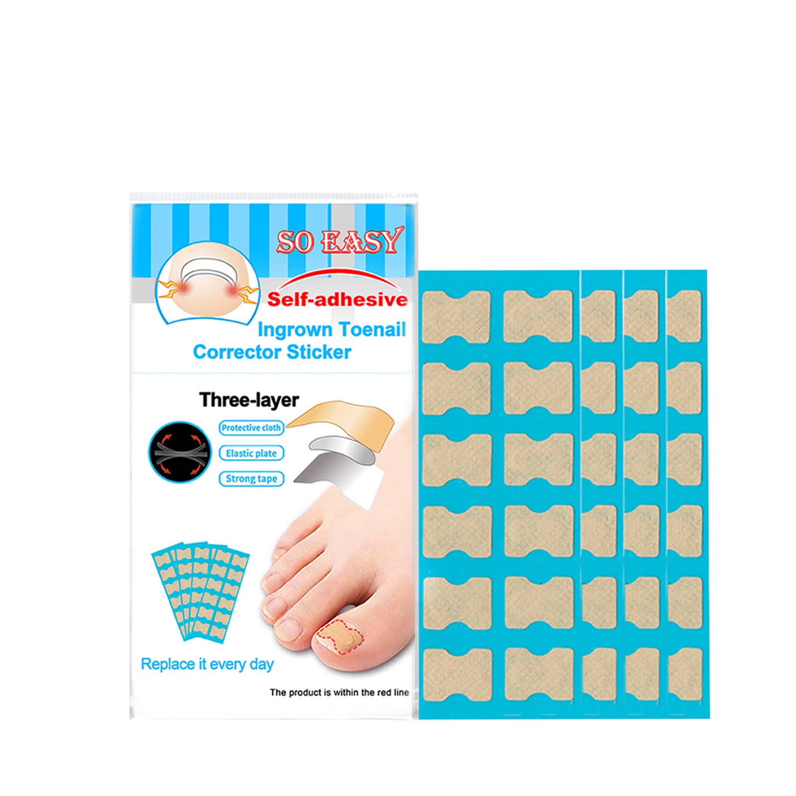 Papaba Toenail Ingrown Patch, SelfAdhesive ThreeLayer Fabric New