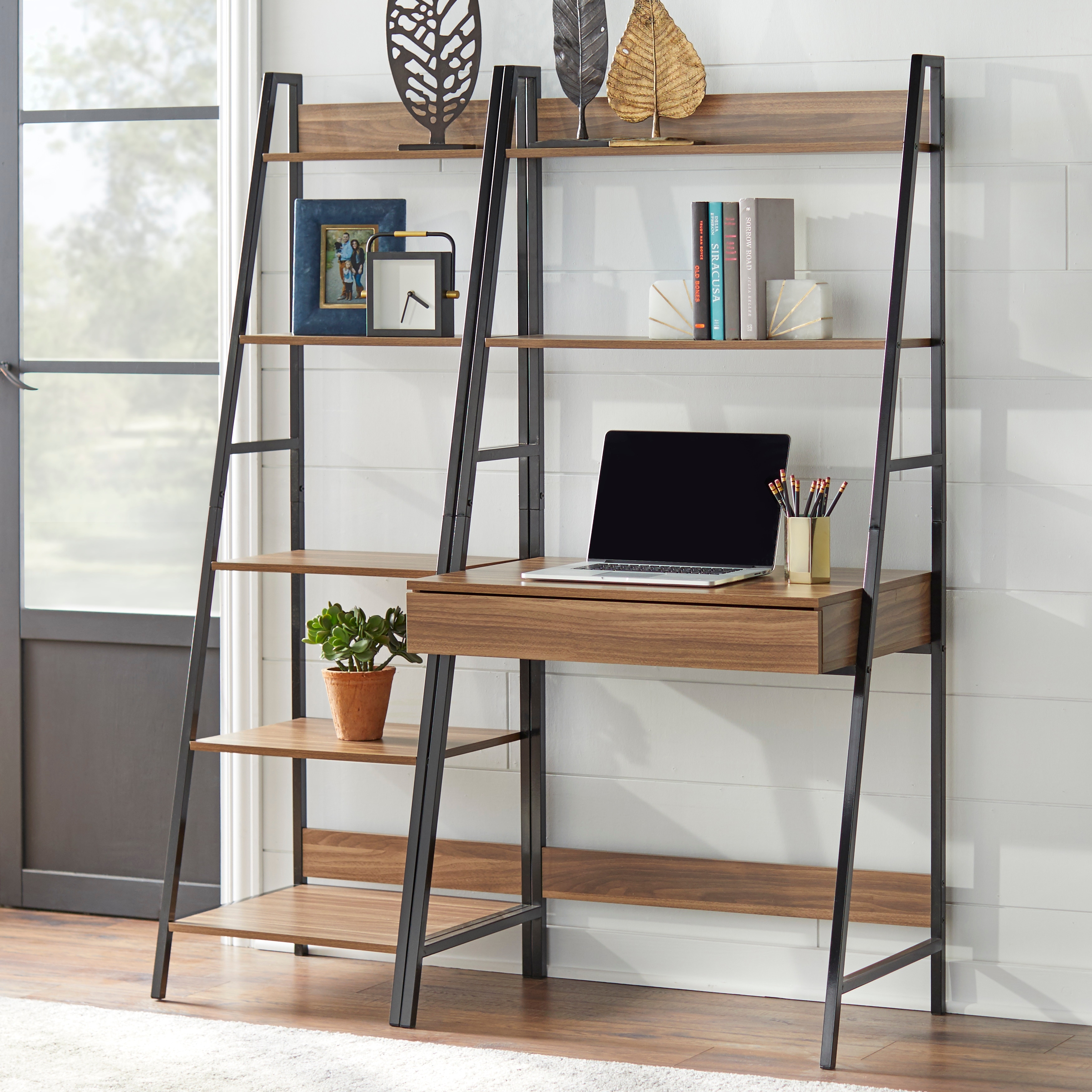 Simple Living Denton Ladder Desk and Bookshelf 2Piece Set