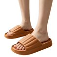 thumbnail image 3 of Yungyresw Slip On Slippers For Women Men Soft Lightweight Indoor Outdoor Casual Footwear Thick Sole Comfortable House Slippers Coffee 42, 3 of 6
