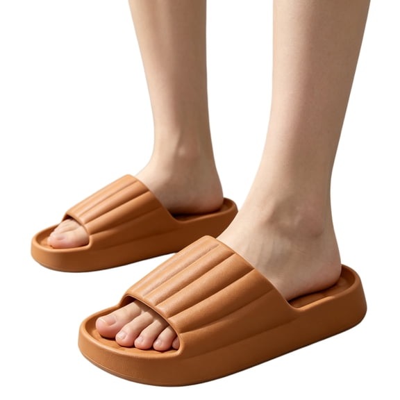 EKVAHL Men's Indoor Outdoor Slippers, Non-Slip Bathroom Shoes, Lightweight Open Toe House Slippers for Men, Summer Anti-Slip Beach Sandals