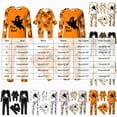 thumbnail image 4 of Family Matching Pajamas Halloween Pumpkin Print Long Sleeve Crewneck Tops and Pant Set for Men Satin 2 Pcs Sleepwear - Man, 4 of 9