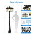 thumbnail image 6 of VIANIS Outdoor Lamp Post Lights with Dusk to Dawn Sensor, Triple Head Street Pole Light Fixtures Waterproof, Outside Electric Lantern Backyard Lighting, Christmas Lamp Post for Garden Patio Driveway, 6 of 8