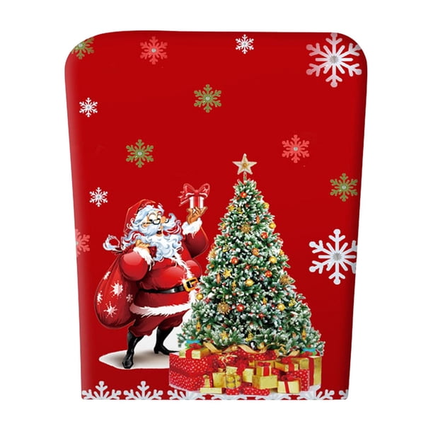 cubierta de fundas Poliéster Navidad Funda Para Silla De Navidad Muebles De Protección Para La Habitación De Vacaciones Estilo C Fanmusic cubierta de fundas