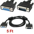 thumbnail image 4 of DB15 Cable Black Straight Through 15 Pin DB15 RS232 Serial Cable, DB15 Male to Female Connector Extension Cable Cord Shielded, 5ft/1.5m, 4 of 6