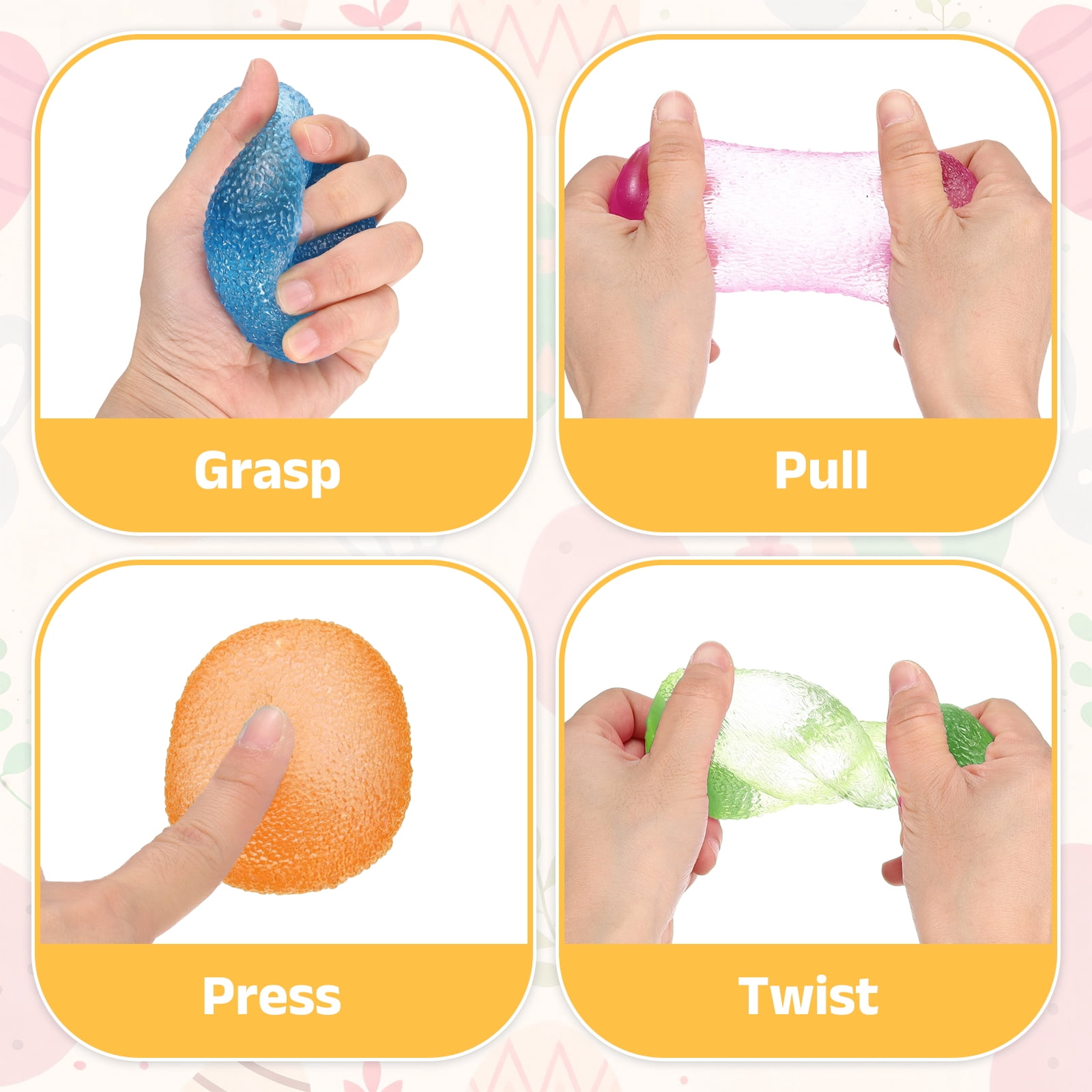 Uxcell Candy Stress Ball, Soft & Cute Fidget Toy 2 Inch (50mm) Stress Release Squeeze Ball