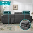 thumbnail image 6 of MUZZ Convertible Sectional Sofa for Living Room,L Shaped Couch w/Reversible Storage Chaise,Dark Grey, 6 of 8