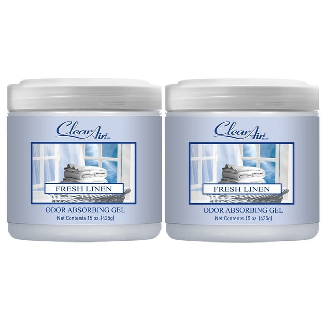 Gel absorbente de olores Clear Air Fresh con aroma a lino, 450 ml, 2