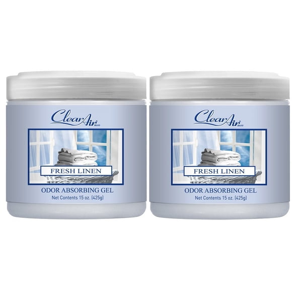 Gel absorbente de olores Clear Air Fresh con aroma a lino, 450 ml, 2