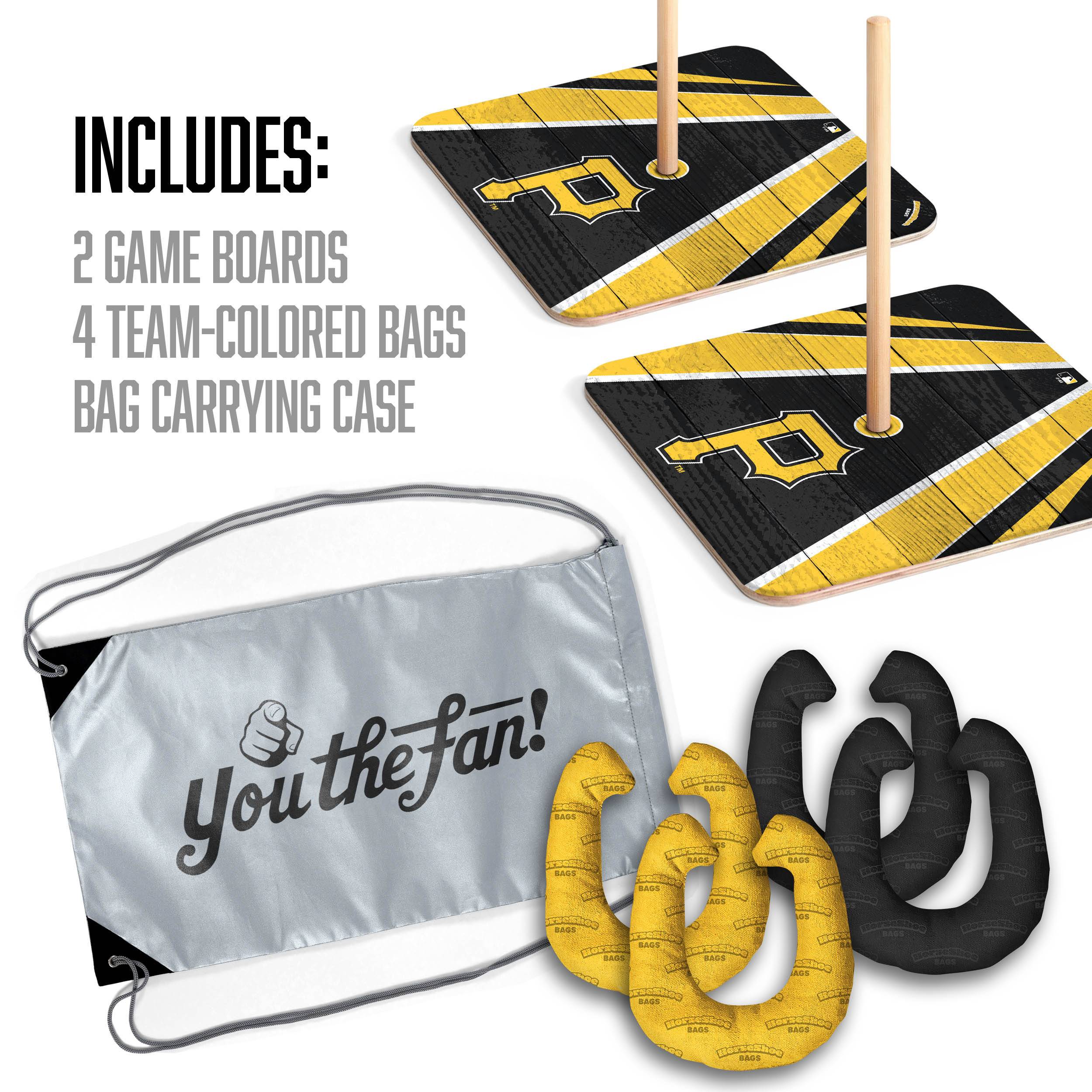 YouTheFan MLB Pittsburgh Pirates Horseshoe Bags