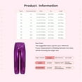 thumbnail image 7 of Xnihocha Kids Girls Boys Trousers Metallic Sparkle Hip Hop Jazz Modern Dance Pants Loose Fit Streetwear Purple 120, 7 of 7