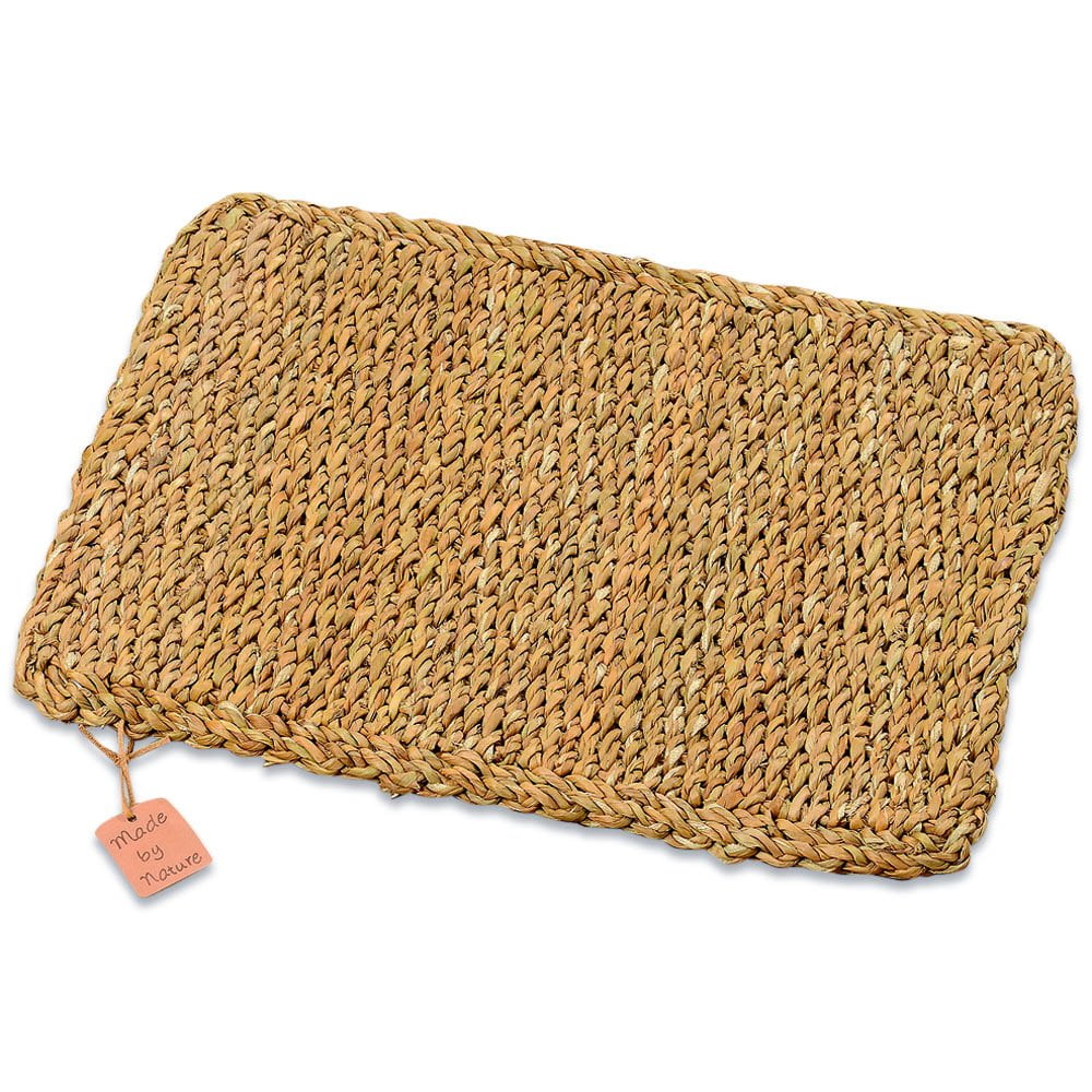 Made By Nature Rectangular Woven Seagrass Placemats, Set of 4, Chunky