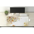 thumbnail image 2 of Nature Computer Mouse Pad, Autumn Maple Leaves Branches in Fall Earthen Tones Faded Woodland Art Print, Rectangle Non-Slip Rubber Mousepad X-Large, 35" x 15", Tan Yellow Orange, by Ambesonne, 2 of 2